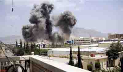यमन की राजधानी सना पर हुआ हवाई हमला,35 की मौत।