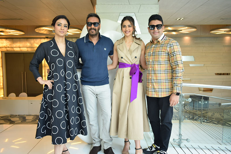 अजय देवगन, तब्बू और रकुल प्रीत कौर ने दिल्ली में किया फिल्म ‘दे दे प्यार दे’ का प्रमोशन