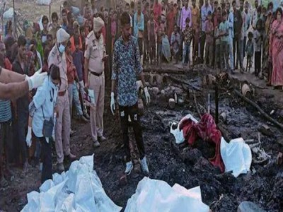 लुधियाना में झुग्गी में आग लगने से एक ही परिवार के 7 सदस्यों की जलकर मौत