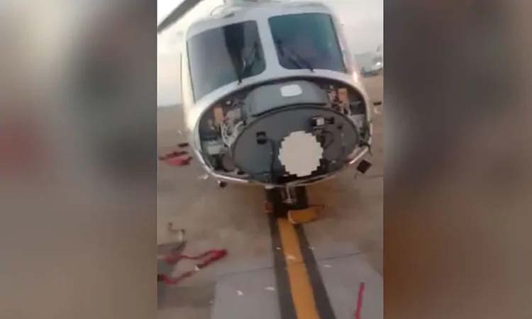 भोपाल एयरपोर्ट पर सिरफिरे ने की हेलीकॉप्टर में तोड़फोड़
