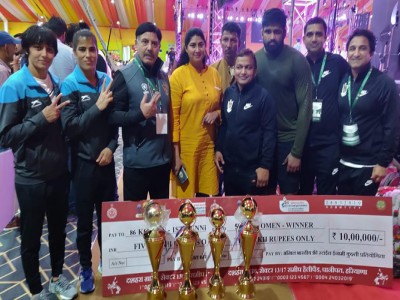 रेलवे ने अखिल भारतीय फ्री स्टाइल एक करोड़ी इनामी कुश्ती प्रतियोगिता जीती
