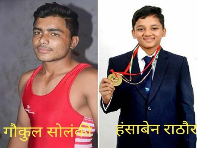 कृपाशंकर पटेल खेल कूद संस्थान देपालपुर के पहलवानो ने जीते दो गोल्ड